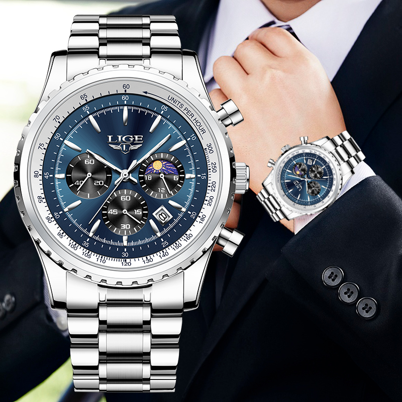 Luxury Watch Maker - LIGE Brand Luxury Quartz Man Watch