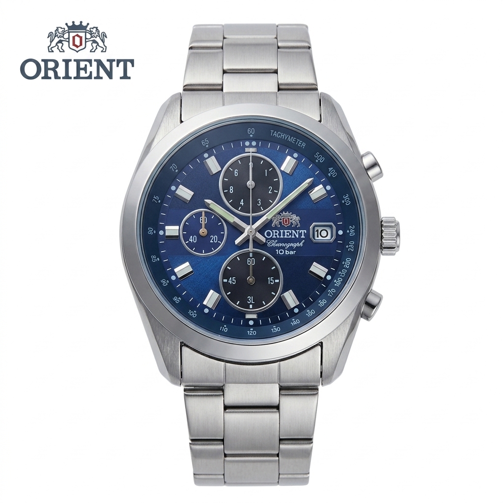 Open Heart Watch - Japan Orient Men's Sports Quartz Chronograph