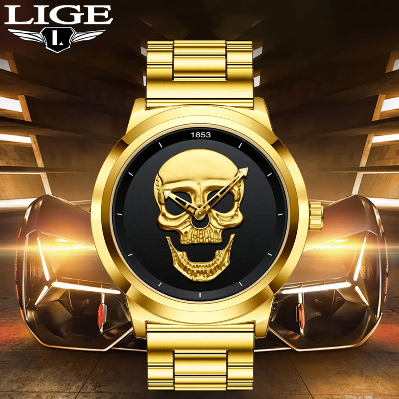Luxury Watch Organizer For Men - LIGE Top Luxury Brand Quartz Man