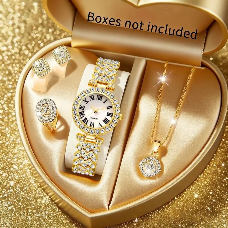 5PCS Luxury Rhinestone Women's - Luxury Watch Kit recension och pris