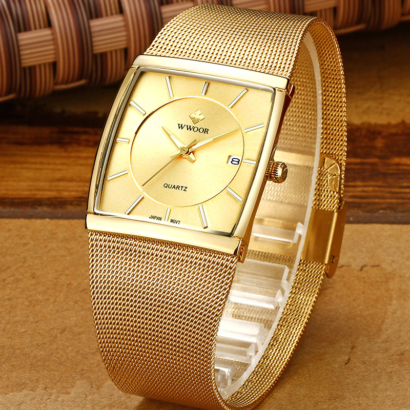 Wwoor Brand Luxury Gold Men Sq - Luxury Watch Japan Brand recension och pris