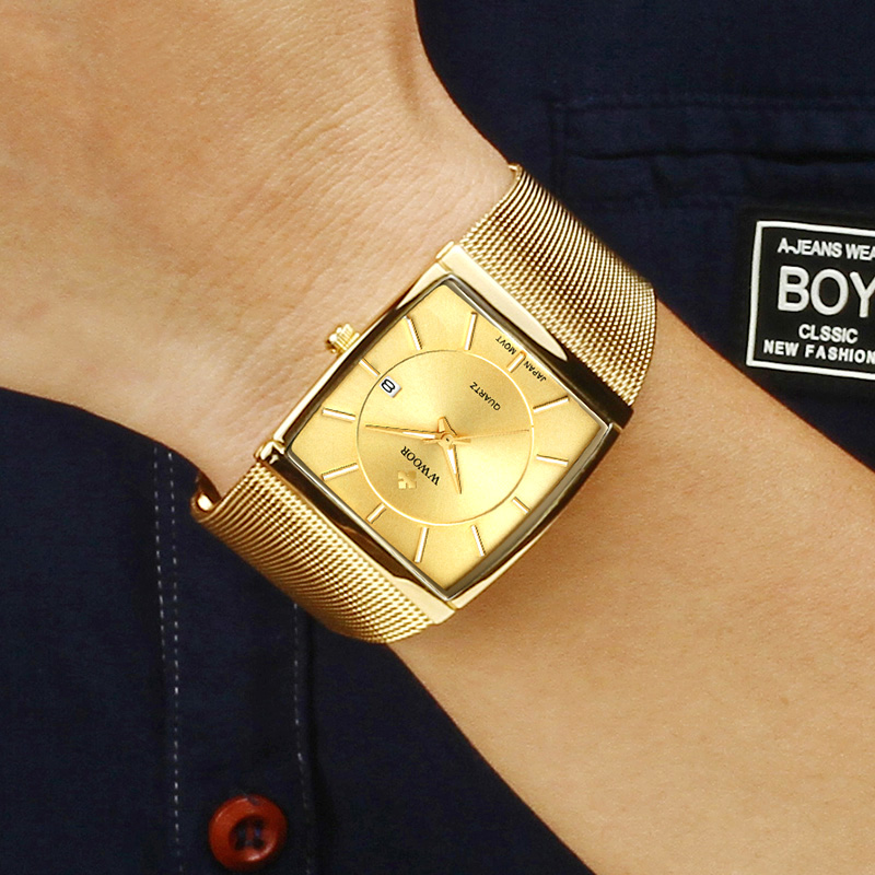 Wwoor Brand Luxury Gold Men Sq - Luxury Watch Japan Brand recension och pris