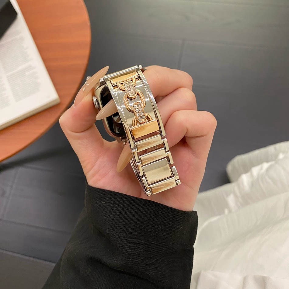 Luxury Double Loop Metal Brace - Luxury Watch Apple Bands recension och pris