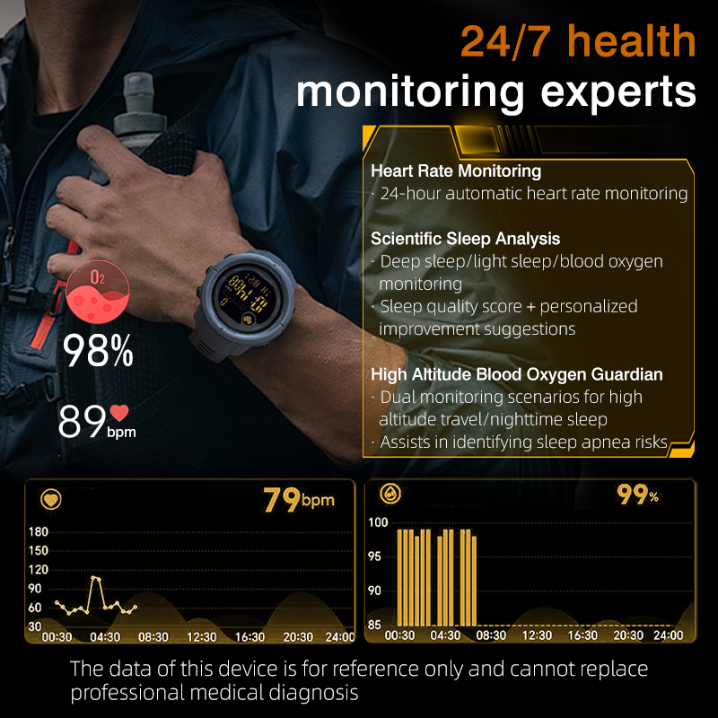 NORTH EDGE New Men's Digital W - Open Heart Watch recension och pris
