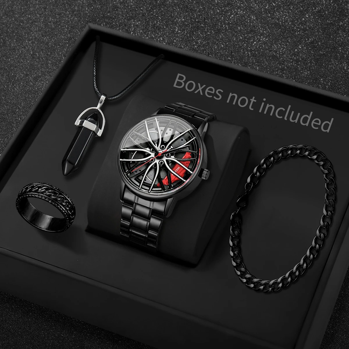 4PCS/Set Fashion 3d Car Wheel  - Luxury Watch Organizer For Men recension och pris