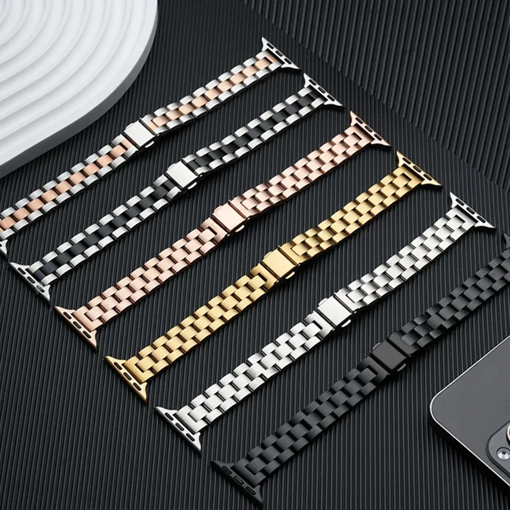 Slim Metal Stainless Steel Str - Luxury Watch Apple Bands recension och pris