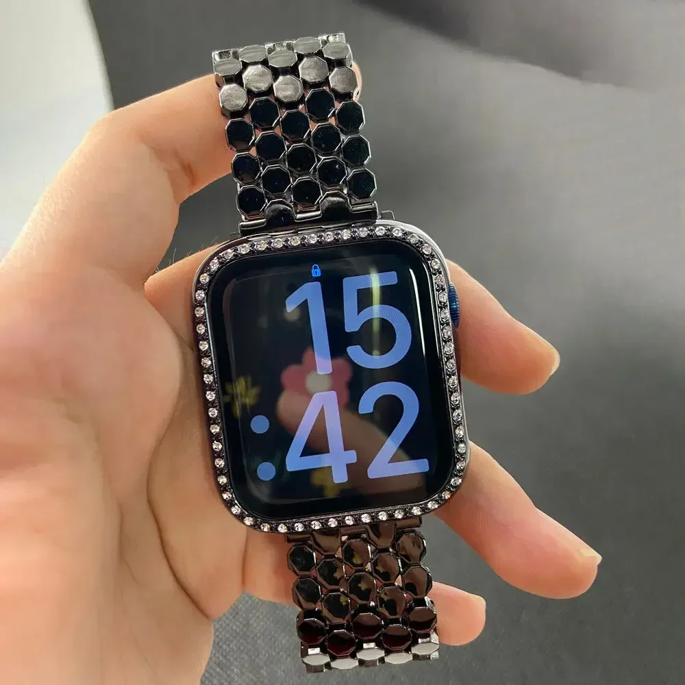 Women Stainless Steel Strap Fo - Luxury Watch Apple Bands recension och pris