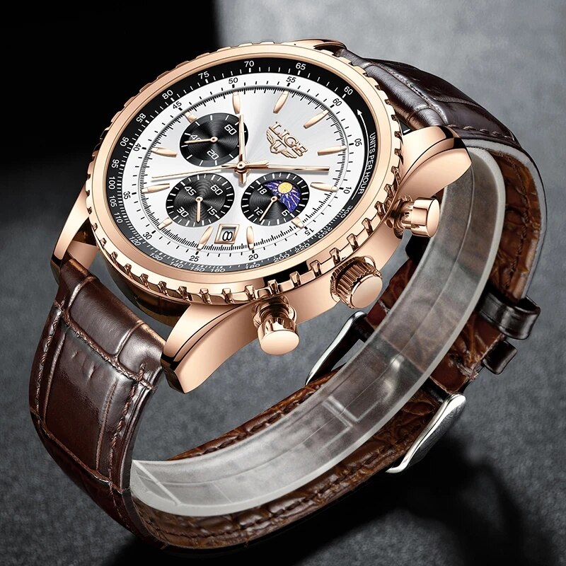 LIGE New Mens Watches Top Bran - Luxury Watch Organizer For Men recension och pris