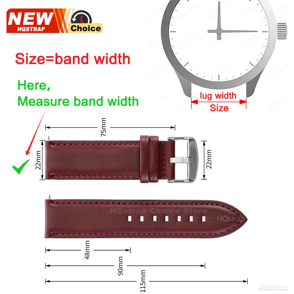 New 18/20/22/24mm Black Brown  - Luxury Watch Class recension och pris