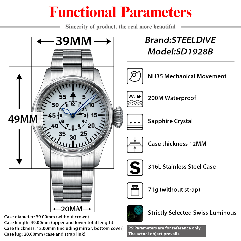 STEELDIVE NEW Luxury Mechanica - Luxury Watch German recension och pris