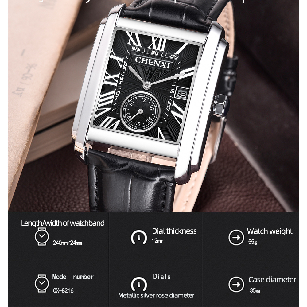 CHENXI 8216 Fashion Classic Sq - Luxury Watch Maker recension och pris