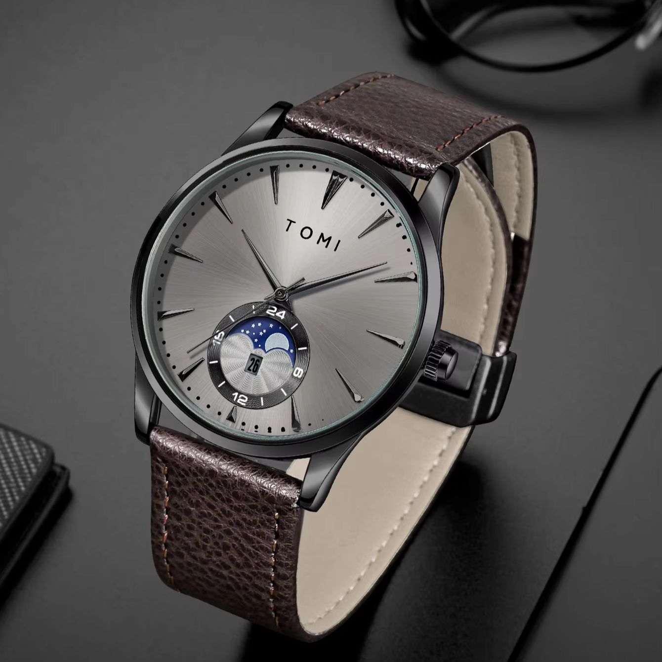 TOMI 2Pcs Men's Watch Gift Set - Luxury Watch Kit recension och pris